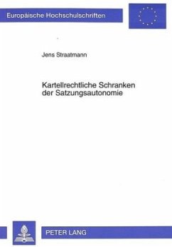 Cover Kartellrechtliche Schranken der Satzungsautonomie