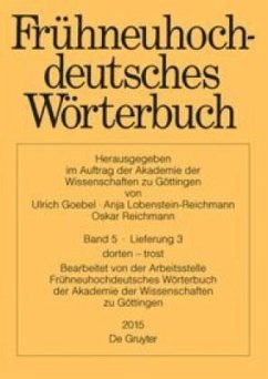 dorten - trost / Frühneuhochdeutsches Wörterbuch Band 5/Lieferung 3 - Akademie der Wissenschaften