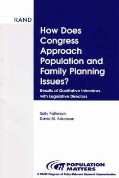 How Does Congress Approach Family Planning Issues? - Patterson, Sally; Adamson, David M