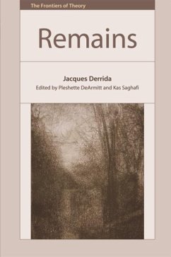 Cover Remains Jacques Derrida