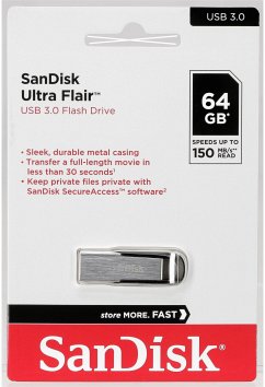 SanDisk Cruzer Ultra Flair 64GB USB Stick 3.0