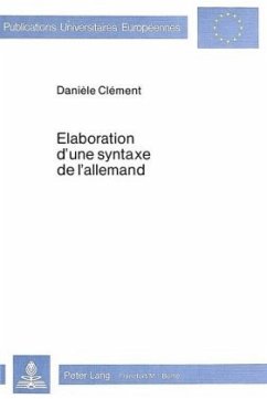 Elaboration d'une syntaxe de l'allemand - Clément, Danièle