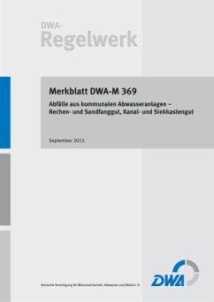 Cover Merkblatt DWA-M 369 Abfälle aus kommunalen Abwasseranlagen - Rechen- und Sandfanggut, Kanal- und Sinkkastengut