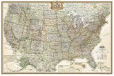 National Geographic United States Wall Map - Executive (Poster Size: 36 X 24 In)