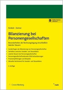 Bilanzierung bei Personengesellschaften - Künkele, Kai Peter;Zwirner, Christian