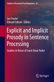 Explicit and Implicit Prosody in Sentence Processing (eBook, PDF)
