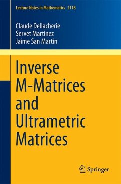 Inverse M-Matrices and Ultrametric Matrices (eBook, PDF) - Dellacherie, Claude; Martinez, Servet; San Martin, Jaime