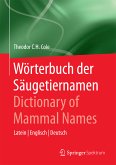 Wörterbuch der Säugetiernamen - Dictionary of Mammal Names (eBook, PDF)