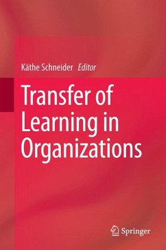 Transfer of Learning in Organizations (eBook, PDF)