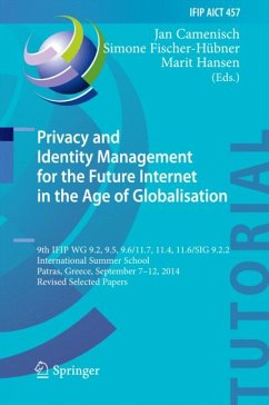 Privacy and Identity Management for the Future Internet in the Age of Globalisation (eBook, PDF)