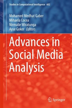 Advances in Social Media Analysis (eBook, PDF)