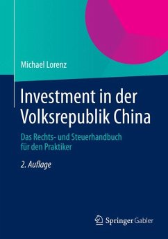 Investment in der Volksrepublik China (eBook, PDF) - Lorenz, Michael