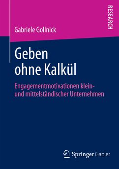 Geben ohne Kalkül (eBook, PDF) - Gollnick, Gabriele
