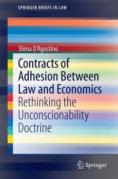 Contracts of Adhesion Between Law and Economics (eBook, PDF) - D'Agostino, Elena