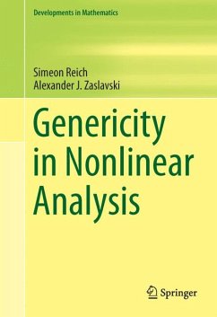 Genericity in Nonlinear Analysis (eBook, PDF) - Reich, Simeon; Zaslavski, Alexander J.