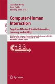 Computer-Human Interaction. Cognitive Effects of Spatial Interaction, Learning, and Ability (eBook, PDF)
