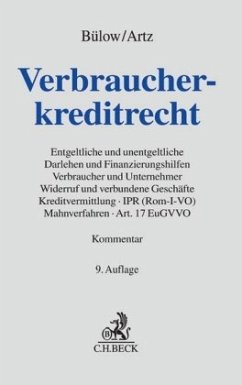 Verbraucherkreditrecht (VerbrKrR), Kommentar - Artz, Markus;Bülow, Peter