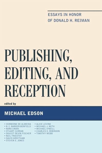 Publishing, Editing, and Reception (eBook, ePUB) Publishing, Editing, and Reception (eBook, ePUB)