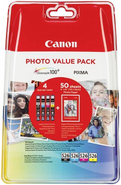 Canon CLI-526 Photo Value Pack C/M/Y/BK PP-201 10x15 cm 50 Bl.