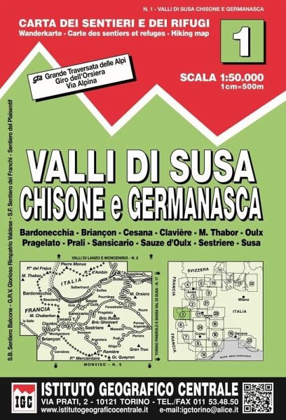 IGC Wanderkarte Valli di Susa, Chisone e Germanasca