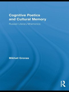 Cover Cognitive Poetics and Cultural Memory (eBook, PDF)