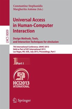 Universal Access in Human-Computer Interaction: Design Methods, Tools, and Interaction Techniques for eInclusion (eBook, PDF)