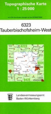Topographische Karte Baden-Württemberg Tauberbischofsheim-West