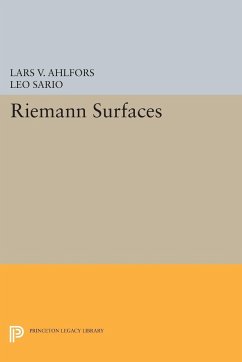 Riemann Surfaces - Ahlfors, Lars Valerian; Sario, Leo