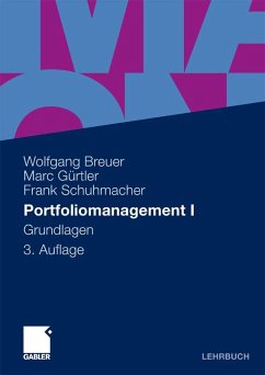 Portfoliomanagement I (eBook, PDF) - Breuer, Wolfgang; Gürtler, Marc; Schuhmacher, Frank