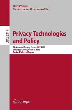 Privacy Technologies and Policy (eBook, PDF)