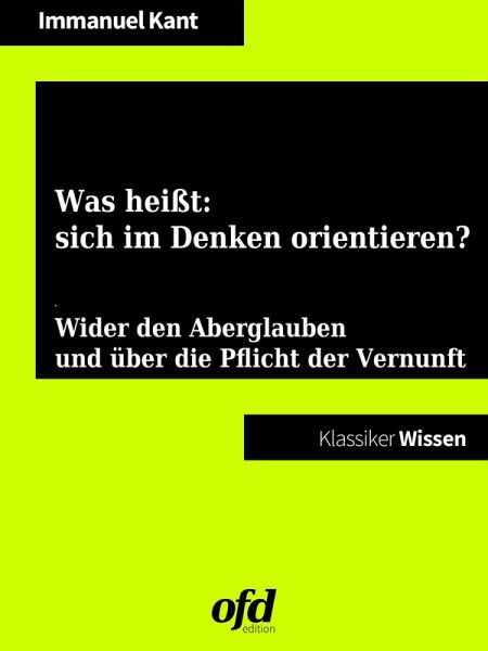Was heißt: sich im Denken orientieren? (eBook, ePUB)