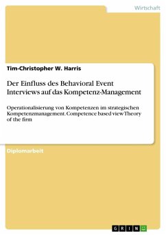 Der Einfluss des Behavioral Event Interviews auf das Kompetenz-Management - Harris, Tim-Christopher W.