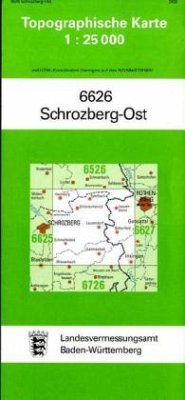 Topographische Karte Baden-Württemberg Schrozberg-Ost - Landkarten