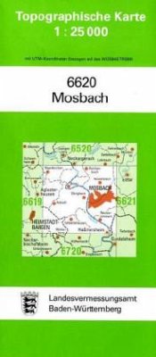 Topographische Karte Baden-Württemberg Mosbach