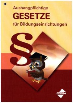 Cover Aushangpflichtige Gesetze für Bildungseinrichtungen