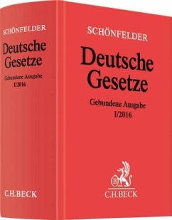 Schönfelder Deutsche Gesetze, gebundene Ausgabe ohne Fortsetzung, Ausg. I/2016