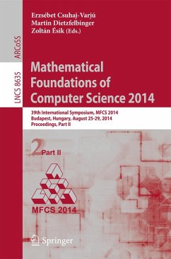 Mathematical Foundations of Computer Science 2014 (eBook, PDF)