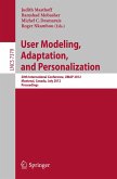 User Modeling, Adaptation, and Personalization (eBook, PDF)