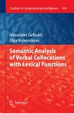 Semantic Analysis of Verbal Collocations with Lexical Functions (eBook, PDF)
