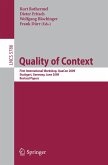 Quality of Context (eBook, PDF)