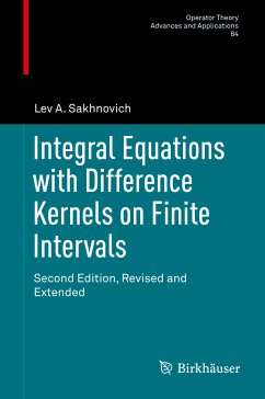 Integral Equations with Difference Kernels on Finite Intervals (eBook, PDF) - Sakhnovich, Lev A.