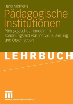 Cover Pädagogische Institutionen (eBook, PDF)