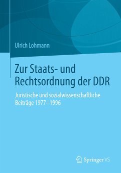 Zur Staats- und Rechtsordnung der DDR (eBook, PDF) - Lohmann, Ulrich