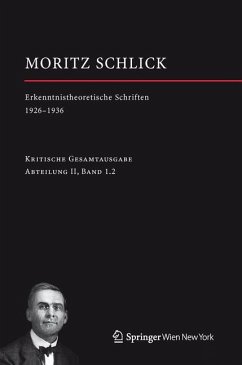 Moritz Schlick. Erkenntnistheoretische Schriften 1926-1936 (eBook, PDF)