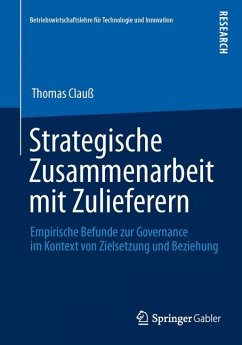 Strategische Zusammenarbeit mit Zulieferern (eBook, PDF) - Clauß, Thomas