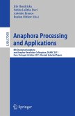 Anaphora Processing and Applications (eBook, PDF) Anaphora Processing and Applications (eBook, PDF)