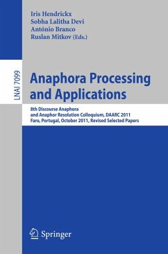 Anaphora Processing and Applications (eBook, PDF)