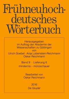 Frühneuhochdeutsches Wörterbuch, Band 9/Lieferung 6, mindernis ¿ münzschauer - Reichmann, Oskar