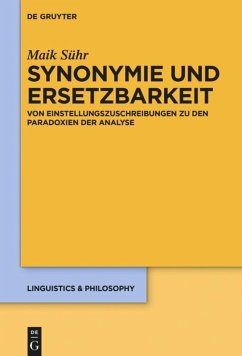 Synonymie und Ersetzbarkeit - Sühr, Maik