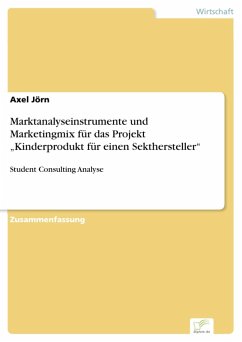 Cover Marktanalyseinstrumente und Marketingmix für das Projekt 